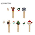 Christmas Tree Reindeer Bell Snowflake Tassel Brooch Alloy Enamel Holiday Lapel Pin view 1