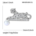 Copper Zircon Leopard Lapel Pin For Men’s Suits And Coats Brooch view 5