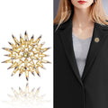 Alloy Micro Pave Zircon Snowflake Brooch For Elegant Collar Decoration view 3