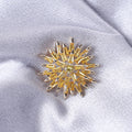 Alloy Micro Pave Zircon Snowflake Brooch For Elegant Collar Decoration view 4