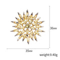 Alloy Micro Pave Zircon Snowflake Brooch For Elegant Collar Decoration view 5