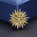 Alloy Micro Pave Zircon Snowflake Brooch For Elegant Collar Decoration view 1