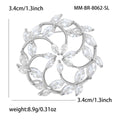 Alloy Zircon Hollow Wreath Brooch Pin For Women's Suit Decoration view 5