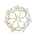 Alloy Zircon Hollow Wreath Brooch Pin For Women's Suit Decoration view 2
