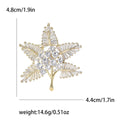 Alloy Zircon Hollow Maple Leaf Brooch Fashion Lapel Pin For Blazers view 4