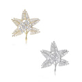 Alloy Zircon Hollow Maple Leaf Brooch Fashion Lapel Pin For Blazers view 1