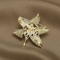 Alloy Zircon Hollow Maple Leaf Brooch Fashion Lapel Pin For Blazers view 3