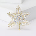 Alloy Zircon Hollow Maple Leaf Brooch Fashion Lapel Pin For Blazers view 2