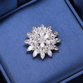 Alloy Zircon Snowflake Brooch For Women Suit Dress Lapels view 1