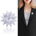 Alloy Zircon Snowflake Brooch For Women Suit Dress Lapels view 2