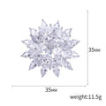 Alloy Zircon Snowflake Brooch For Women Suit Dress Lapels view 5