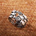 Vintage Distressed Wide Three Layer Small Fish Ring Cute Index Finger Jewelry For Women view 4