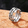 Vintage Distressed Wide Three Layer Small Fish Ring Cute Index Finger Jewelry For Women view 3