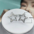 Korean Style Hollow Five Point Star Stud Earrings For Women, Geometric Star Ear Jewelry view 4