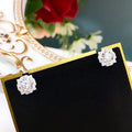 Elegant Crystal Flower Zircon Stud Earrings Korean Japanese Simple Fashion Ear Jewelry view 3