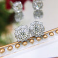 Elegant Crystal Flower Zircon Stud Earrings Korean Japanese Simple Fashion Ear Jewelry view 2