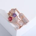 Alloy Zircon Cocktail Glass Brooch Pin For Fashion Lapel Decoration view 2