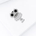 Alloy Zircon Owl Brooch Pin For Cute Animal Clothing Accessories view 3