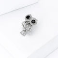 Alloy Zircon Owl Brooch Pin For Cute Animal Clothing Accessories view 2