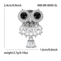 Alloy Zircon Owl Brooch Pin For Cute Animal Clothing Accessories view 5