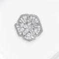Alloy Zircon Flower Brooch Pin For Suit Cardigan Clothing Closure view 3