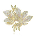 Alloy Micro Zircon Flower Brooch Pin For Shawls And Suits view 2