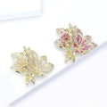 Alloy Micro Zircon Flower Brooch Pin For Shawls And Suits view 3