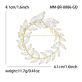 Alloy Crystal Zircon Olive Branch Brooch For Women's Suit Jackets view 5