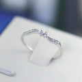 Creative Copper Willow Leaf Ring For Women, European Fashion Pinky Engagement Jewelry view 3