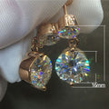 Sparkling Round Zircon Fashion Earrings European American Trendy Women's Drop Earrings view 5