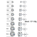 Trendy Simple Hexagon Prong Set Zircon Stud Earrings Elegant Commuter Ear Jewelry view 5
