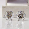Trendy Simple Hexagon Prong Set Zircon Stud Earrings Elegant Commuter Ear Jewelry view 3