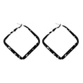 Vintage Cow Spot Acrylic Geometric Hoop Irregular Oval Multi Layer C Shape Statement Earrings view 5