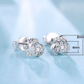 Korean Style Flower Zircon Stud Earrings For Women Fashion Floral Ear Jewelry view 5