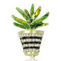 Alloy Enamel Mini Cactus Brooch Pin For Clothing Accessories view 1