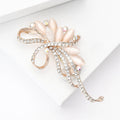 Alloy Rhinestone Cat Eye Flower Bouquet Brooch Pin For Women's Apparel view 3