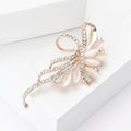 Alloy Rhinestone Cat Eye Flower Bouquet Brooch Pin For Women's Apparel view 2