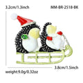 Alloy Enamel Hedgehog Christmas Hat Brooch Pin For Holiday Apparel view 6
