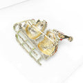 Alloy Enamel Hedgehog Christmas Hat Brooch Pin For Holiday Apparel view 4