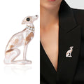 Alloy White Dog Brooch Pin For Shirts Coats And Apparel view 2