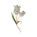 Alloy Rhinestone Tulip Brooch For Women's Suits And Cardigans view 5