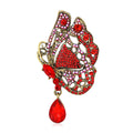 Alloy Rhinestone Hollow Butterfly Brooch Pin For Coats And Suits view 1