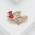 Alloy Rhinestone Red Heart High Heel Brooch Pin For Apparel view 4