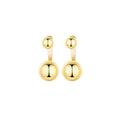 Elegant Minimalist Silver Alloy Double Ball Back Hanging Drop Earrings For Women Party Fashion Earrings view 5