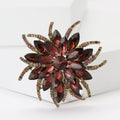 Alloy Rhinestone Flower Brooch Pin For Dresses And Cardigans view 2