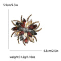 Alloy Rhinestone Flower Brooch Pin For Dresses And Cardigans view 6