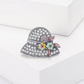 Alloy Rhinestone Flower Hat Brooch Pin For Coat Accessories view 6
