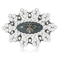Electroplated Alloy Pearl Bee Brooch For Coats And Sweaters view 2