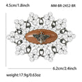Electroplated Alloy Pearl Bee Brooch For Coats And Sweaters view 4