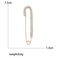 Simple Alloy Rhinestone Safety Brooch Pin For Sweaters And Coats view 5